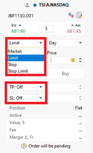 FB-order ticket - order types