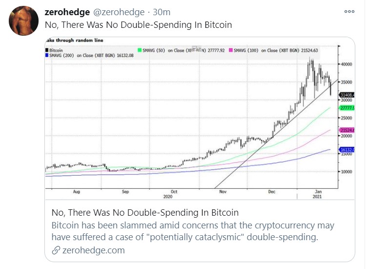 bitcoin double spending_tweet
