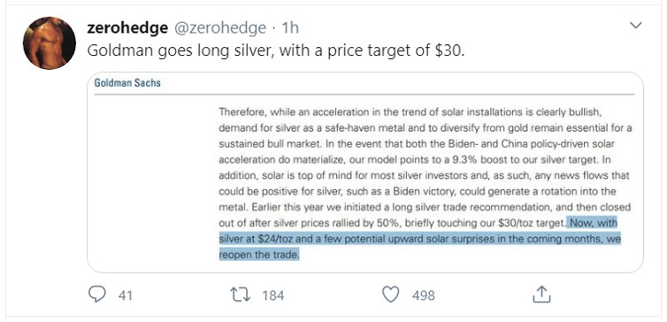 goldman silver