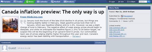 news tab on forex factory
