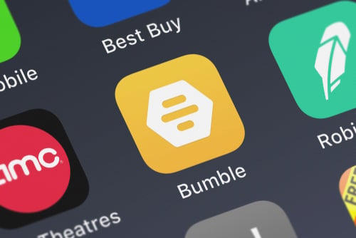 bumble the app on mobile screen